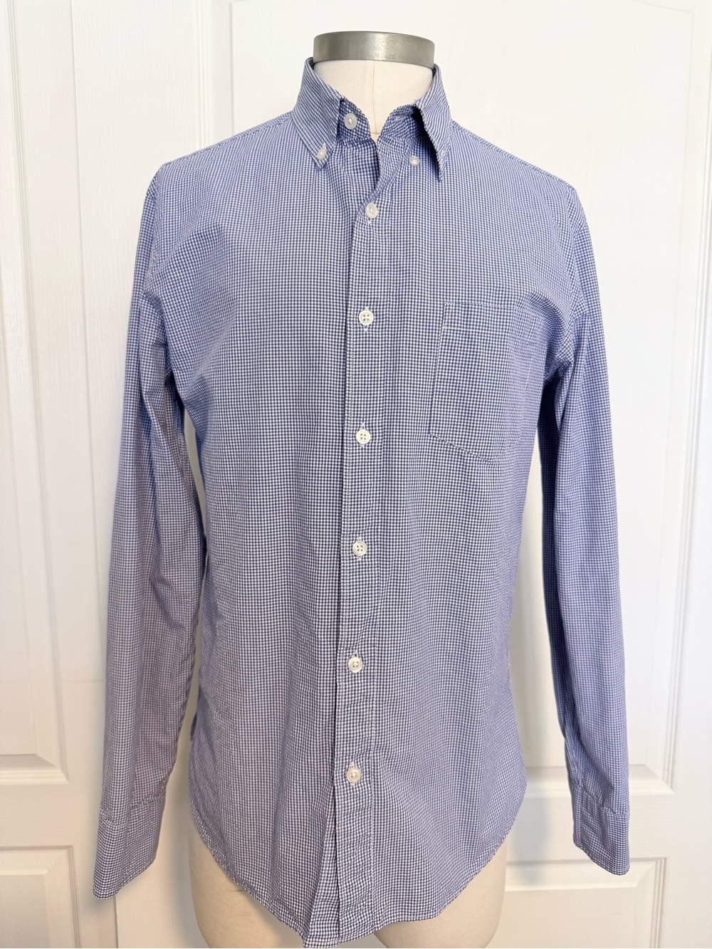 J. Crew Light Blue Gingham Button-Down Shirt